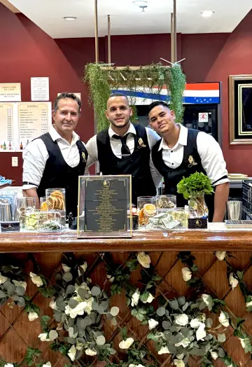The team behind a wedding bar