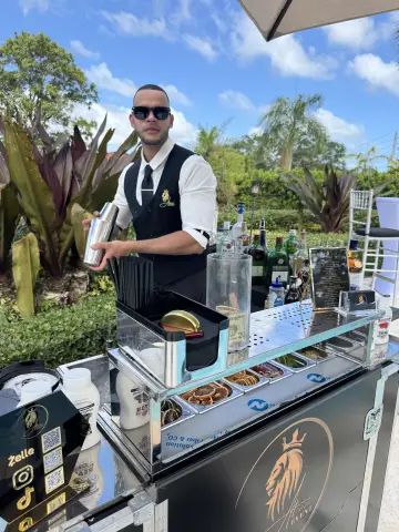 Outdoor bar in a garden